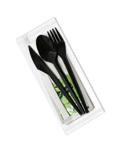 plastic spoon, fork, knife